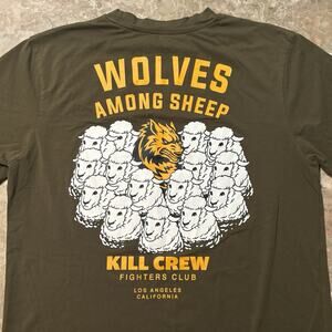 Kill Crew Shirt Mens Medium Green Wolves Among Sheep Porrada Series Gym MMA